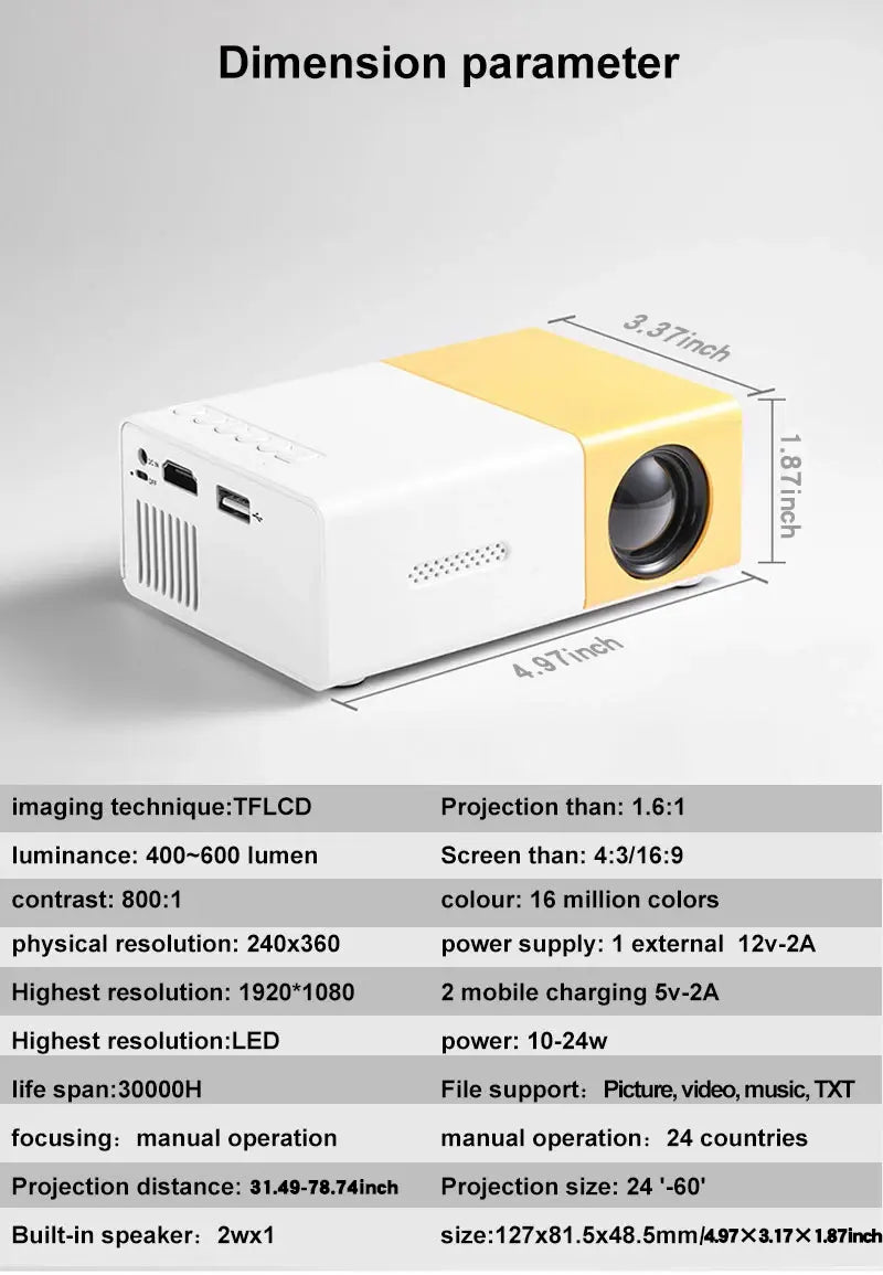 PocketPro Projector- Jou eigen thuis bioscoop!