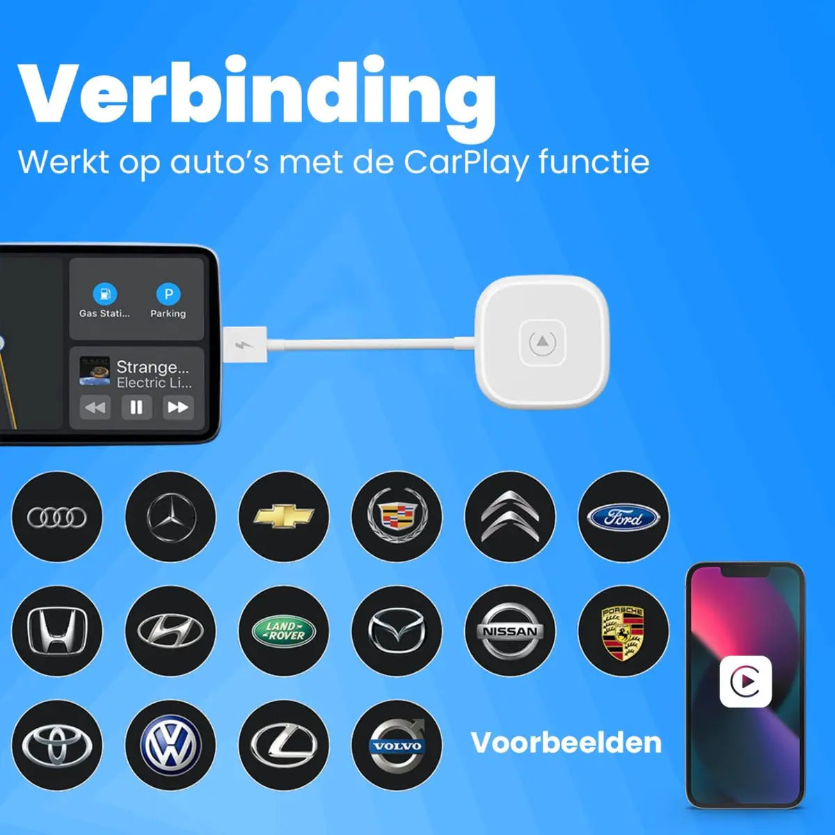 Carplay aansluiting-Apple-Andriod-Bluetooth